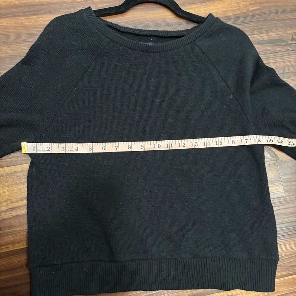 Abercrombie & Fitch Women’s Small Black Long Sleeve Cotton Blend Sweater - Picture 5 of 7